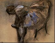 Edgar Degas Seated Dancer Tying her Slipper Sweden oil painting reproduction